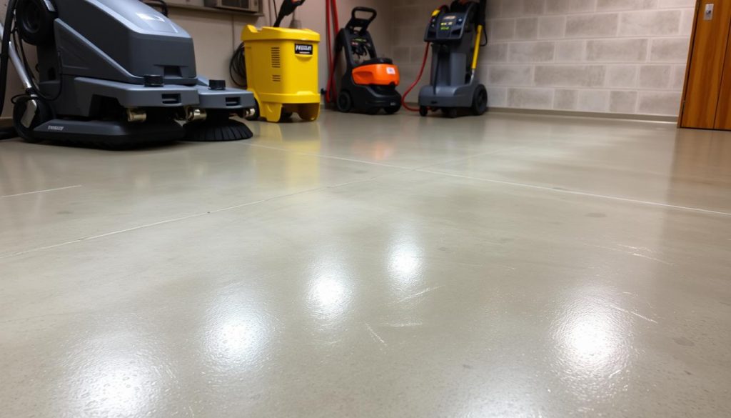 Basement Concrete Floor Cleaning Services