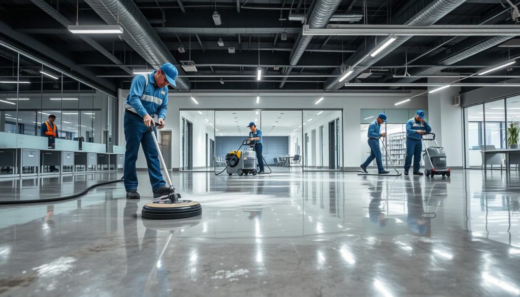 Concrete floor cleaning services