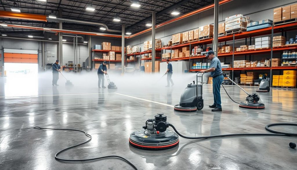 "Industrial and Warehouse Concrete Floor Cleaning in Atlanta