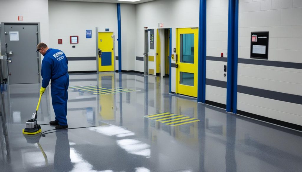 Innovative Correctional Facility Floor Cleaning