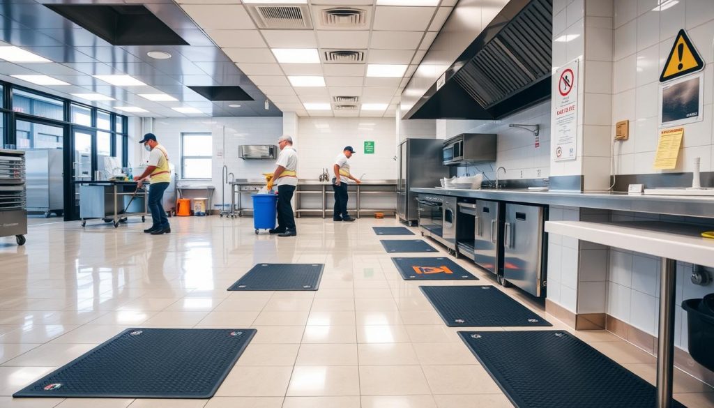 “How Atlanta’s Top Floor Cleaning Services Prevent Slips in Commercial Kitchens”