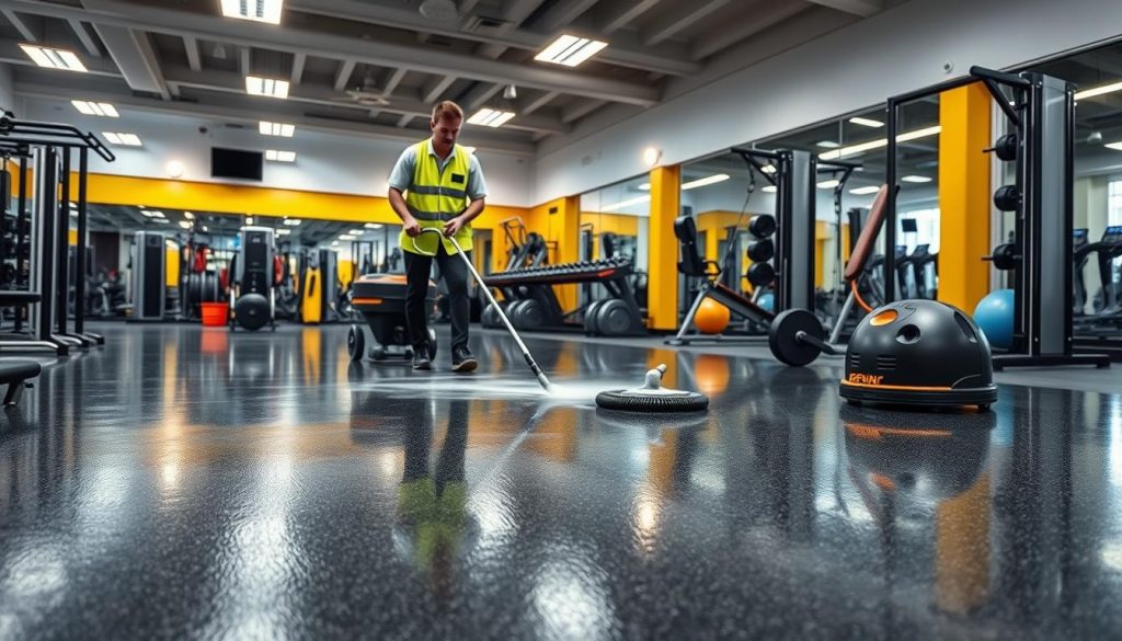 Professional Rubber Gym Floor Cleaning Services