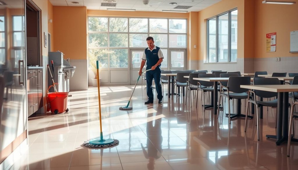 Regular floor maintenance for school floor safety