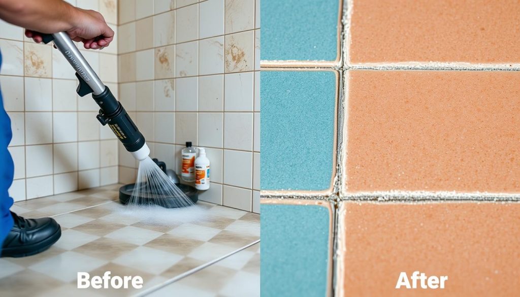 Tile and Grout Cleaning Process