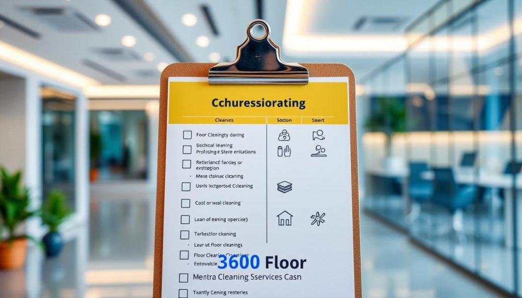 commercial cleaning services checklist