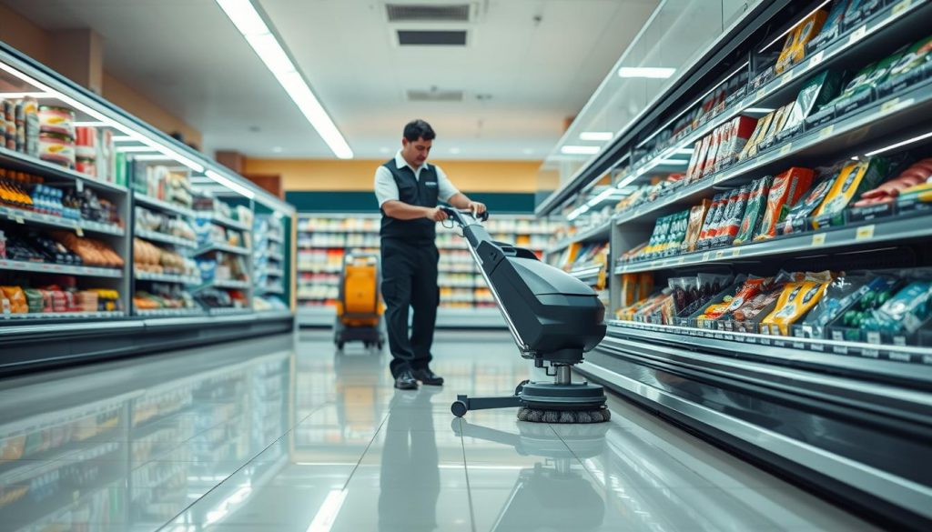 grocery store floor cleaning