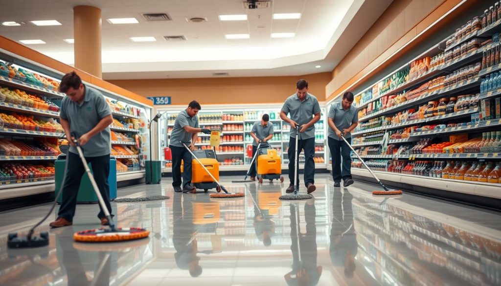 grocery store floor cleaning techniques