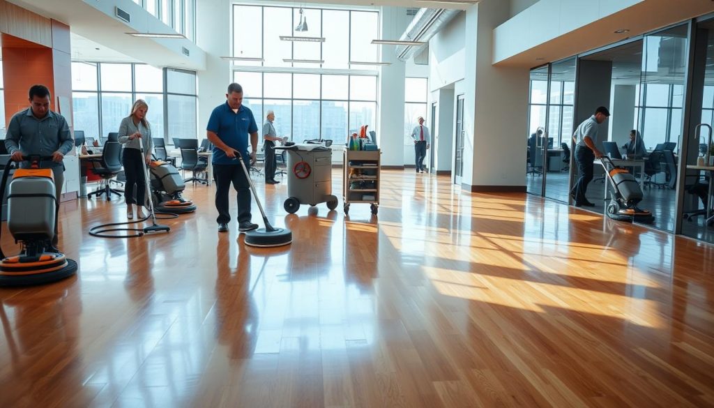 types of commercial floor cleaning services