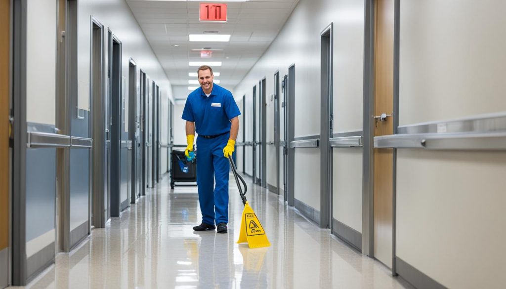 university floor cleaning