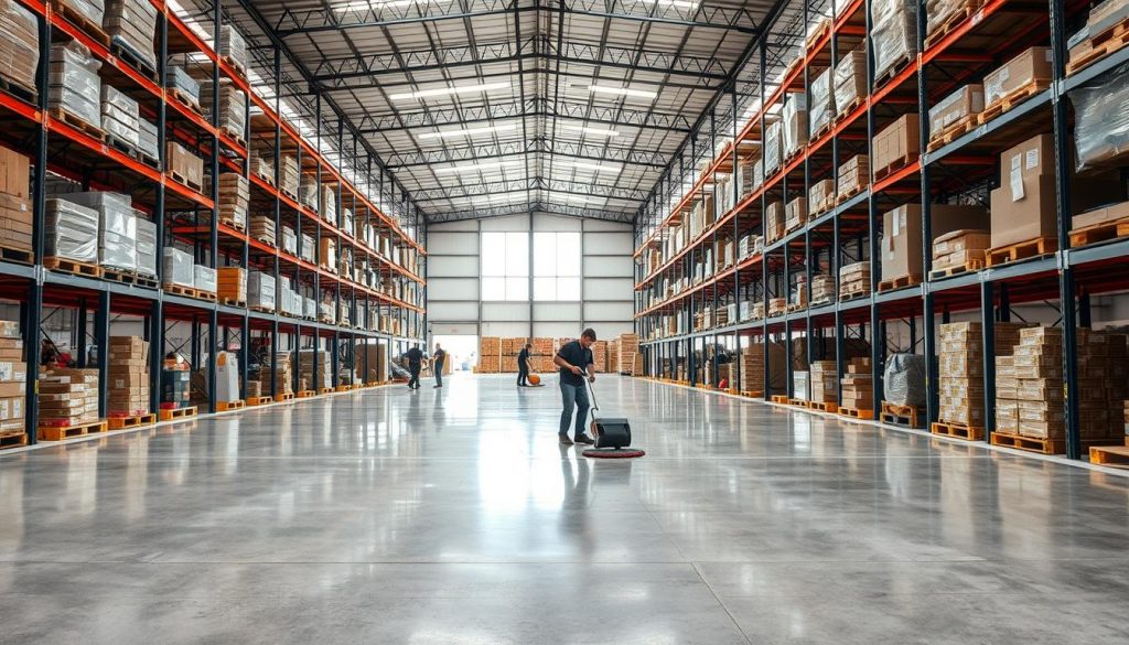 warehouse floor cleaning